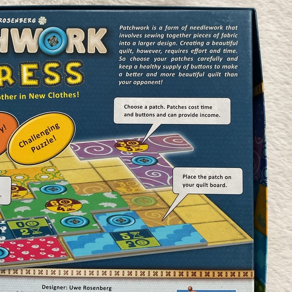 Patchwork Express Two-Player Quilting Strategy Board Game - Picture 8 of 12